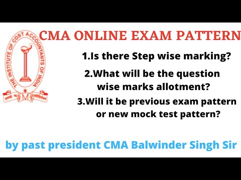 CMA Online Exam Pattern| Will it same as Previous Exams Pattern or New Mock Test?|CMA Balwinder Sir