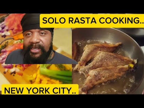 Solo Rasta Cooking brown stew fish and pumpkin rice NYC 🇯🇲 🇺🇸