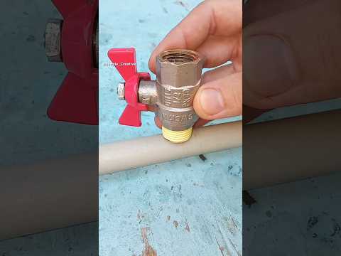 DIY plumbing basics. How to securely embed a tap into a plastic pipe under pressure #shorts #tips