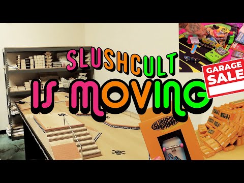 VLOG 8- @Slushcult Garage Sale- New Warehouse! #techdeck #fingerboard #fingerboarding