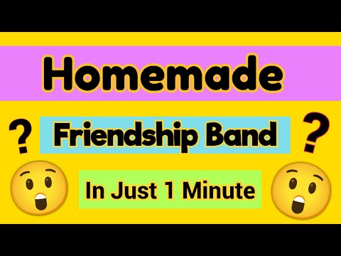 Make 2 diy friendship band in just 1 minute 😱🌈 rakhi making for school | last minute gift idea