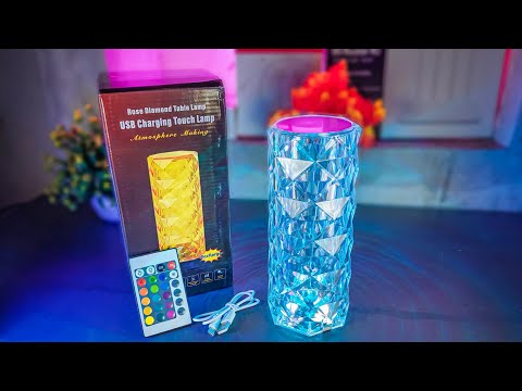 Crystal Diamond lamp Unboxing | Crystal Lamp review | Rose Diamond Touch Lamp