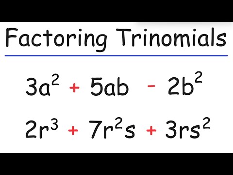 How To Factor Trinomials with Two Variables - Algebra