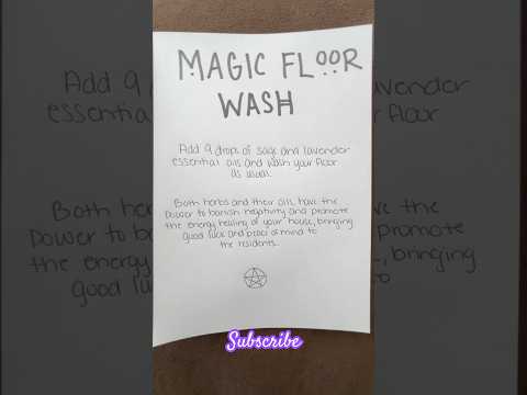 How To Wash Your Floors With Magic 🪄 #essentialoils #magic #witch #wicca #wiccan #floor #spells