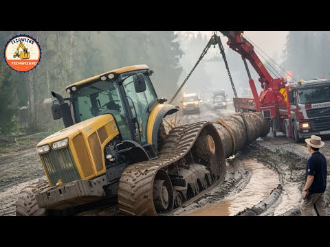 High-Stakes Logging Truck Adventures: Dangerous Terrain and Life-Saving Rescues #47