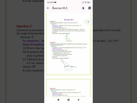 Class 7 maths ch 10 practical geometry ex 10.3 solution #arithmetic #numerical #mathlogic