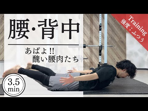 【3分半】自宅でOK！3分半で腰回りスリム化！短時間トレーニング！