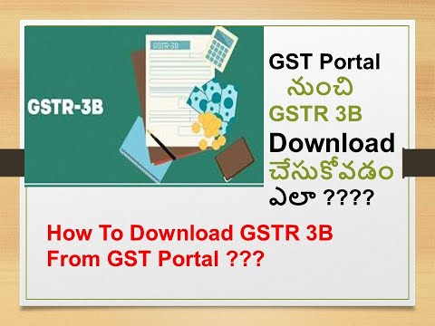 How To Download GSTR 3B from GST portal  In Telugu??