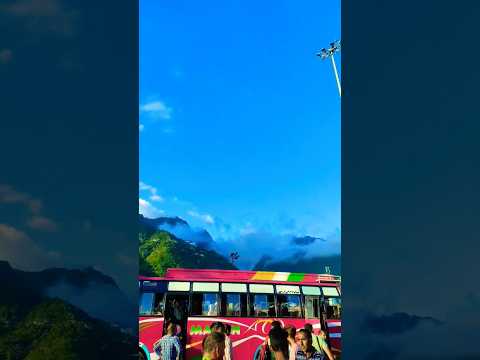 🚍 Journey🧳Start ❄ AC #bus #mountains #sky #bagpack #clouds #airconditioner #india #jammu #jaimatadi