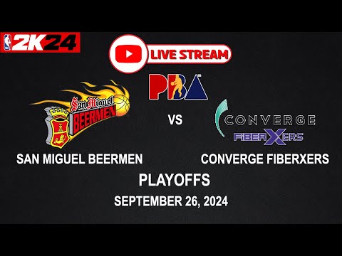 LIVE NOW! SAN MIGUEL BEERMEN vs CONVERGE FIBERXERS | PBA SEASON 49 | September 26, 2024 | CPU vs CPU