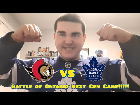 BATTLE OF ONTARIO!!!! NEXT GEN GAME 2?? Leafs Vs Senators Jan 27 2023 MUST WATCH TILL THE END