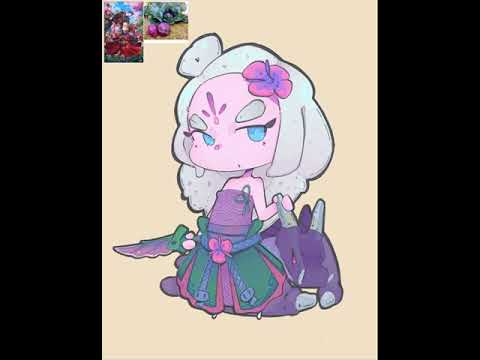 Speedpaint 005 - Chio, kol ungu #characterdesign #speedpaint #chibi