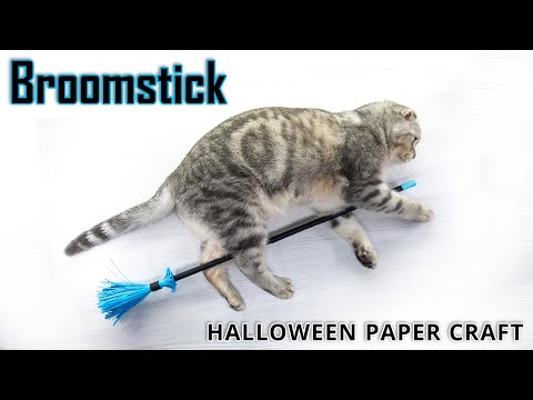 How to Make a Simple Origami Witch’s Broom for ✨ Halloween!