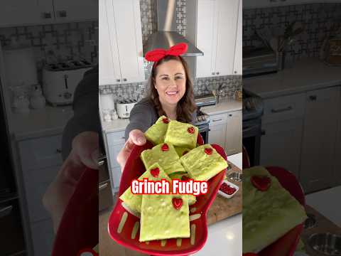 Grinch Fudge - Easy Holiday Treat #Shorts #TheGrinch #Grinchmas #Grinch #FudgeRecipe