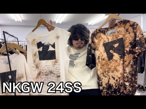 【最速】NKGW 24SS ！激しめな加工と、ハンドプリントでインパクト強！パンク要素も感じさせるカットオフ加工も！