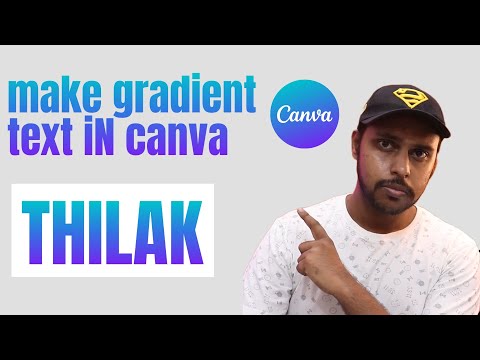 How to add gradient in text in canva | how to make gradient text in canva