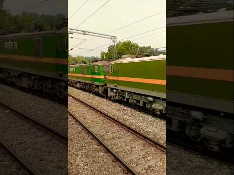 Thriple Wag9 In Same Line Crossing#uniquetrainengines#shorts#viralvideo#indianrailways#train#video