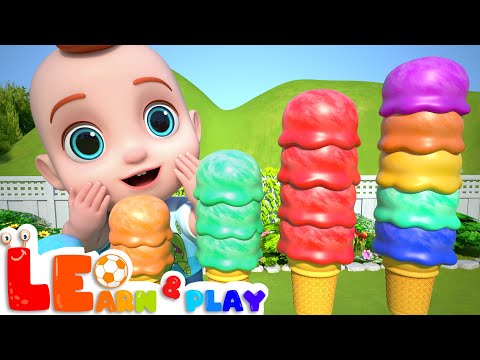 Learn Numbers with Colorful Ice Cream | Kids Cartoon | Learn & Play with Leo