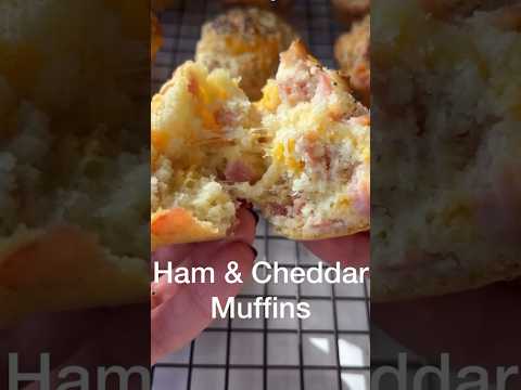 HAM & CHEDDAR MUFFINS | BRUNCH RECIPES | LEFTOVER HAM IDEAS |