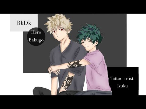 Tattoo Artist Deku and Hero Bakugou texting story (BkDk)