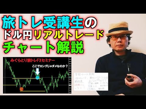 旅トレ受講生のドル円リアルトレードについてチャート解説します