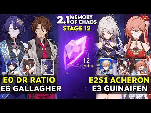 E6 Gallagher x Dr Ratio & E2S1 Acheron Hypercarry  | MOC 12 v2.1 |  Honkai Star Rail.