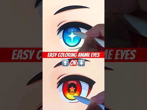 How to Colour Anime Eyes easy with Procreate #drawing #animeart #howtodraw