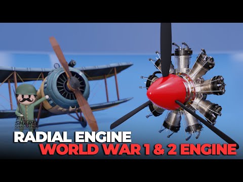 World War 1 & 2 Engines : How a radial engine works (400001)