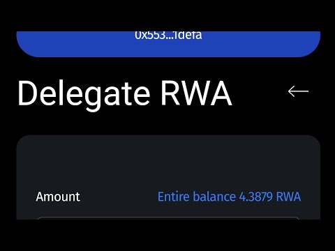 How to Delegate Your RWA Testnet Tokens || #assetchain