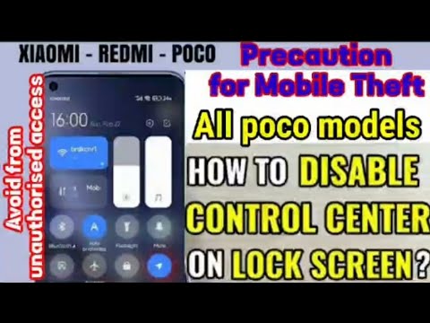 How to disable Control center ! Save Ur mobile's from Unauthorized Access &Theft ! Turn off on task.