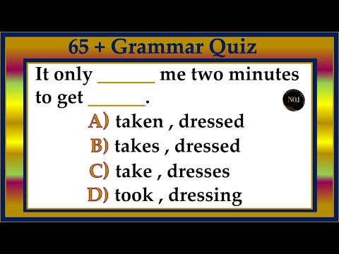 65 + Grammar Tenses Quiz | Test Your English Level With This Grammar Test | No.1 Quality English