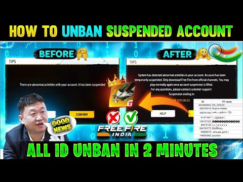 How To Recover FreeFire Suspended Account | FF Suspended ID Recover 100% | FreeFire ID Unban Trick🔥