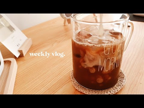 weekly vlog 🍥 1st week of march, new desk lamp, studying, snacking