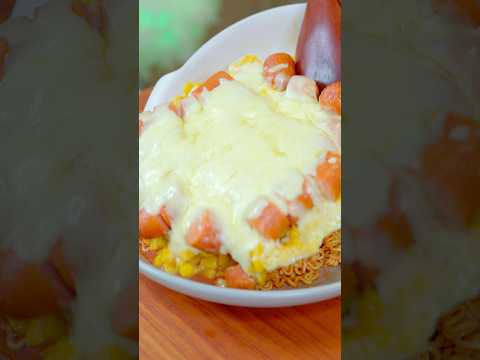 How to make Corn Cheese Spicy Sausage Ramen