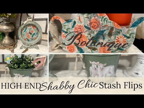 🌸HIGH END SHABBY CHIC SPRING DIYs 🌷1st Friday Collab 🌷Spring Decor 🌷