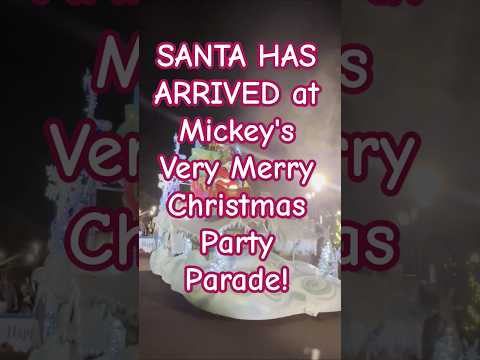 Santa has arrived at Mickey's Very Merry Christmas Party Parade! #shorts