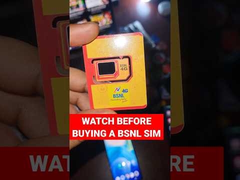 WATCH BEFORE BUYING A BSNL SIM #bsnl #smartphone