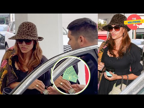 EVA MENDES LEAVES E BALDI IN BEVERLY HILLS WITH A GENEROUS $100 VALET TIP!!!