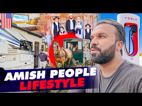 Amish People Lifestyle Local Town 🇺🇸 Campervan Chaltay Phirtay Ghar mein New Jersey Ka Safar 🏚