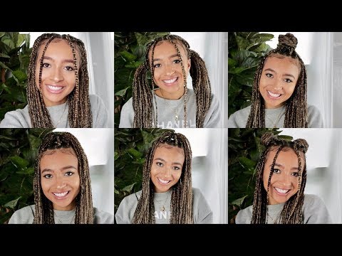 HOW TO STYLE SMALL BOX BRAIDS // BOX BRAID HAIRSTYLES