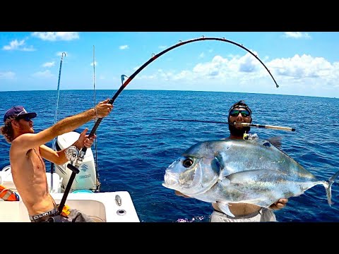 Trolling Shark to Catch Big African Pompano! (Shark Released)