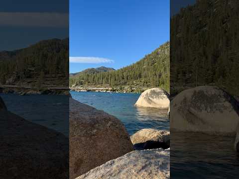 Interesting rock formations at Sand Harbor beach on the northeastern shore of Lake Tahoe in Nevada!