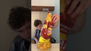 Eating Chips then vs now.