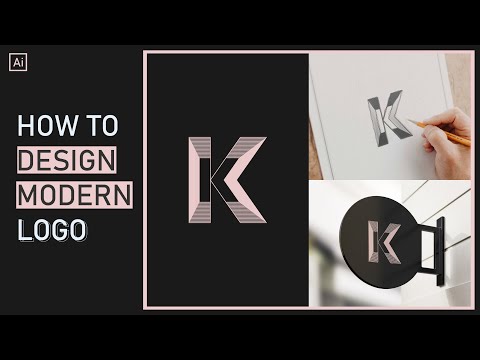 How To Design Modern K Letter Logo | Adobe Illustrator Tutorial