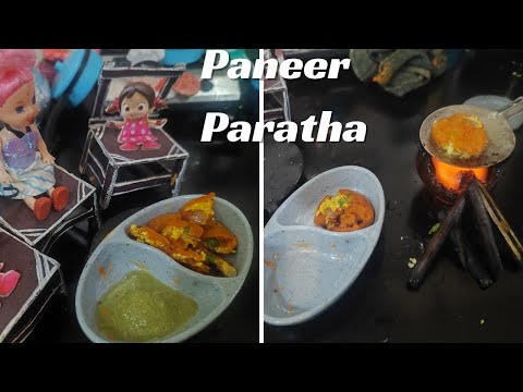 Miniature😋 Yummy Paneer paratha With Veg 🥦| Paratha Recipe|#minifoodrecipe#viralvideo,