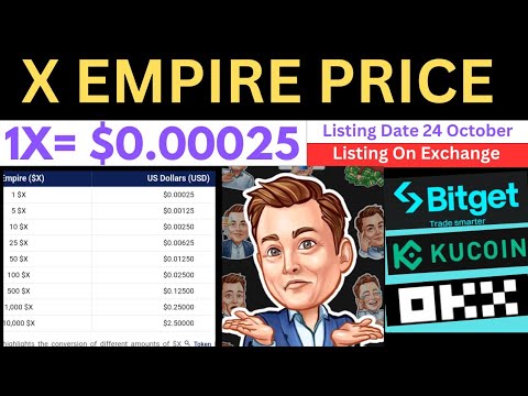 X Empire Airdrop Price💸Leaked | 💥 X Empire 1Lakh=₹2000 💸| Listing Date | Listing Exchange |