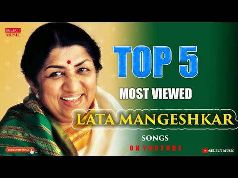 Top 5 Most Viewed Lata Mangeshkar Songs on YouTube | Lata Mangeshkar hit songs old | #shorts |status