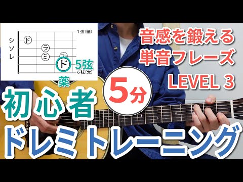 【毎日5分】初心者向けドレミ音階トレーニング - ギター基礎練習/Level 3