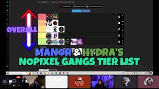 Manor & Hydra Make a NOPIXEL Gangs Tier List | NOPIXEL 4.0 GTA RP