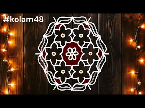 #48 karthigai month special kolam designs 😍 easy and simple kolam